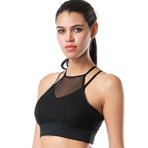 NS Activewear Double Tap Cross-Back Yoga Mesh Bra
